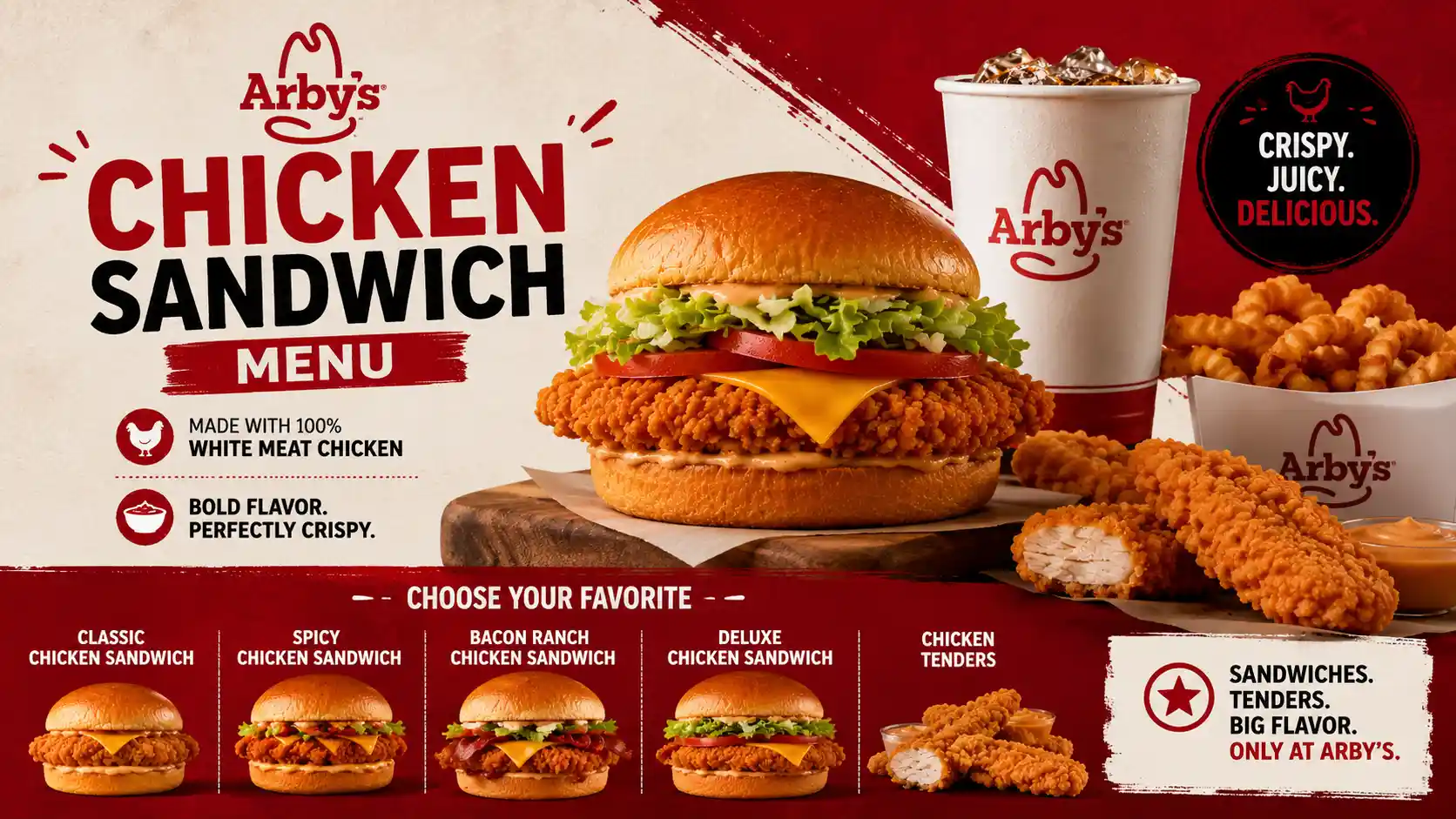 Arby's Chicken Sandwich Menu