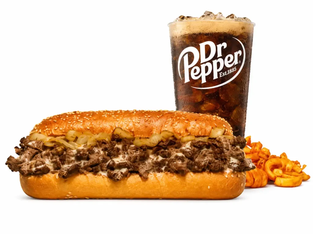 Arby's Cheesesteak Is Back: Prices, Calories & Menu Details (2026) 5 Half pound Cheesesteak meal